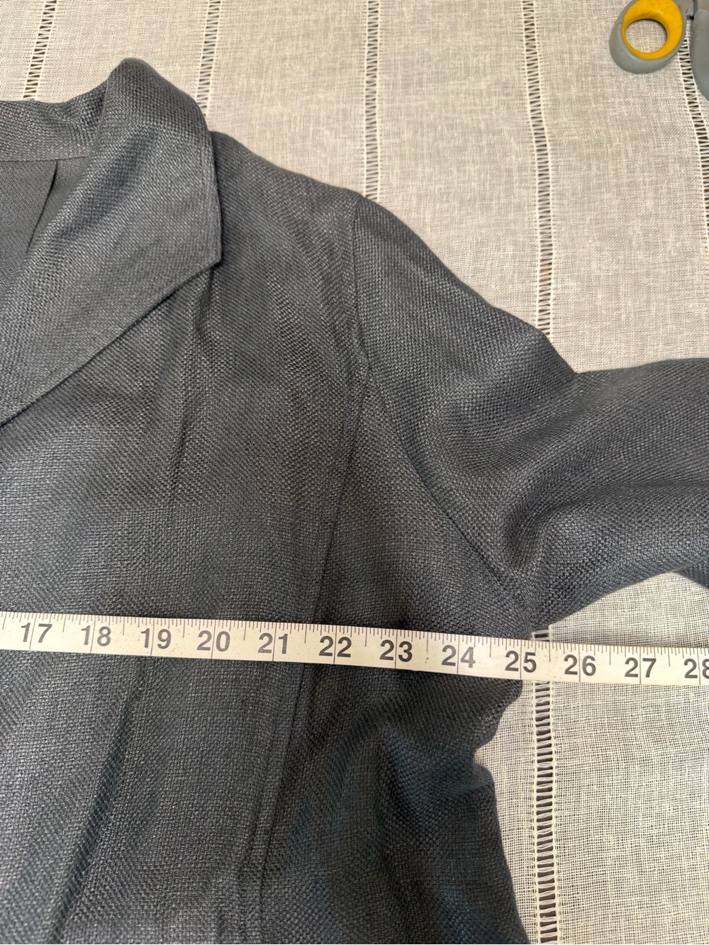 Eileen Fisher Jacket Gray Linen Blend Sz Xl Lagenlook Minimalist Open Front - Picture 6 of 14
